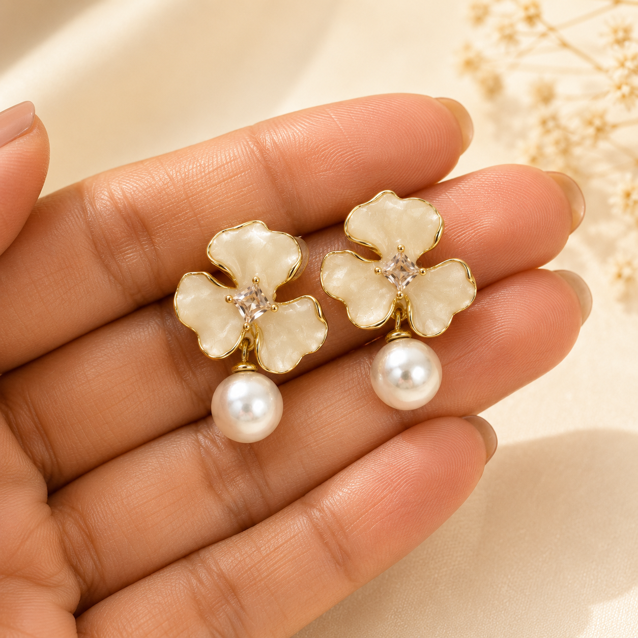 Amaira Flower Pearl Drops