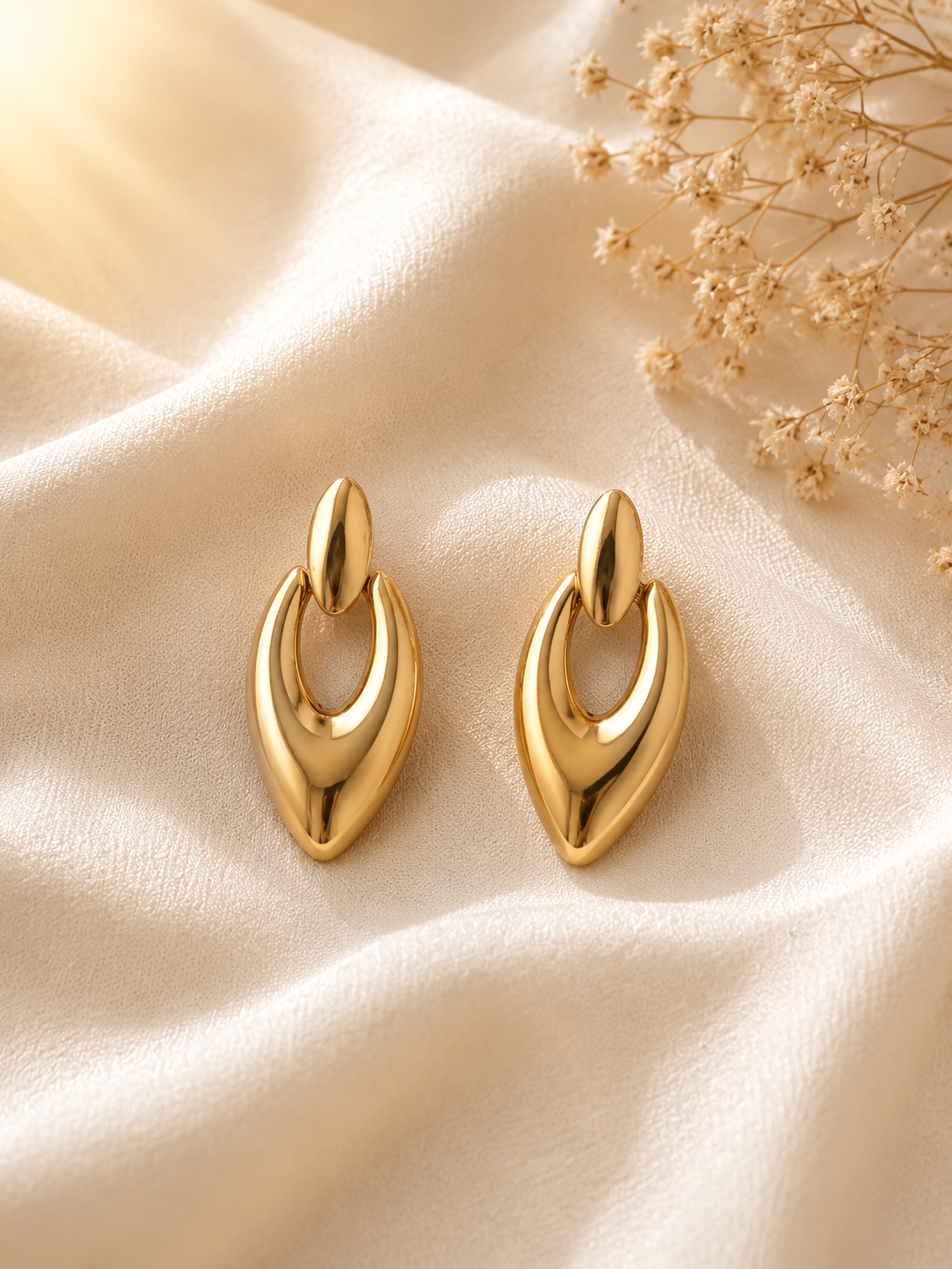 Livia Gold Marquise Drops