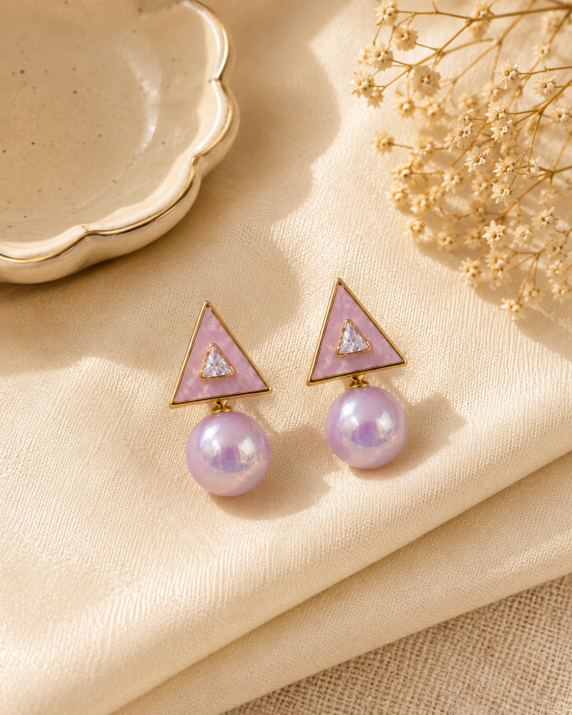 Mira Triangle Bubble Studs