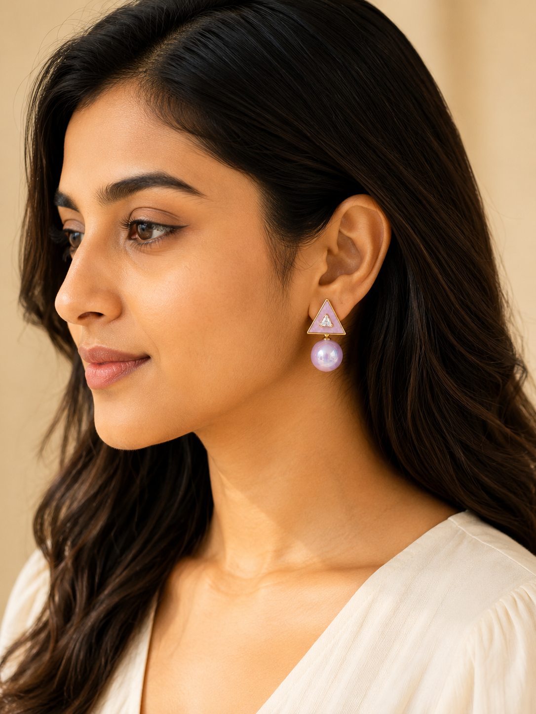 Mira Triangle Bubble Studs