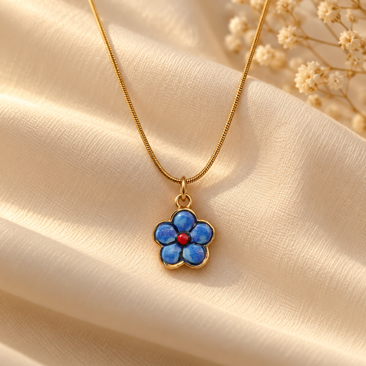 Ella Blue Petal Pendant