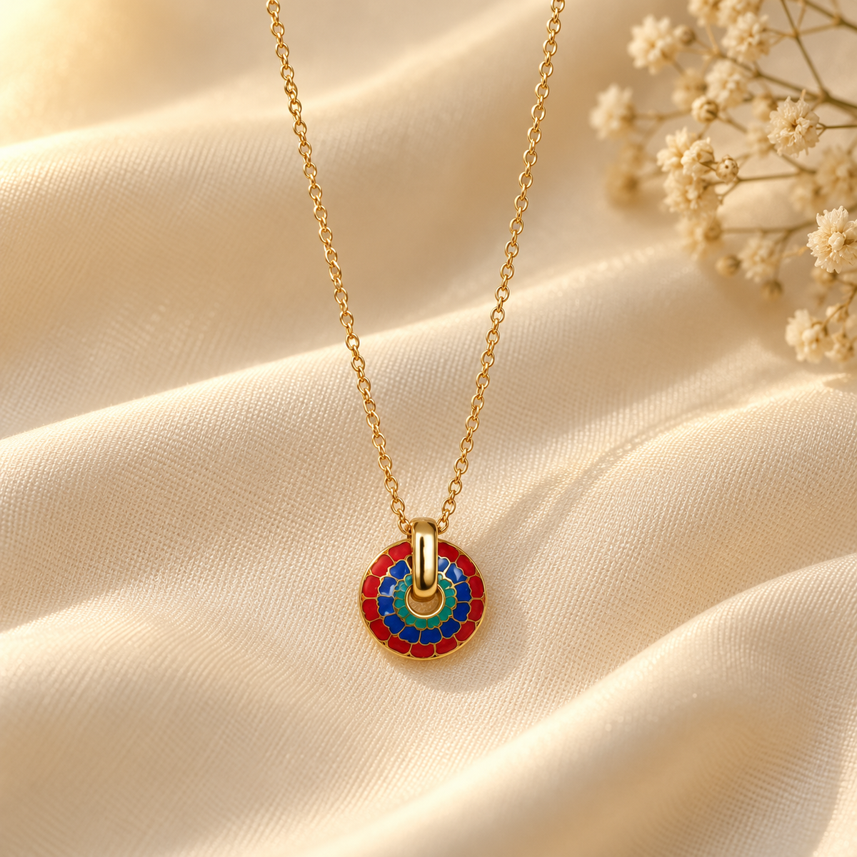 Amelie Rainbow Bloom Pendant