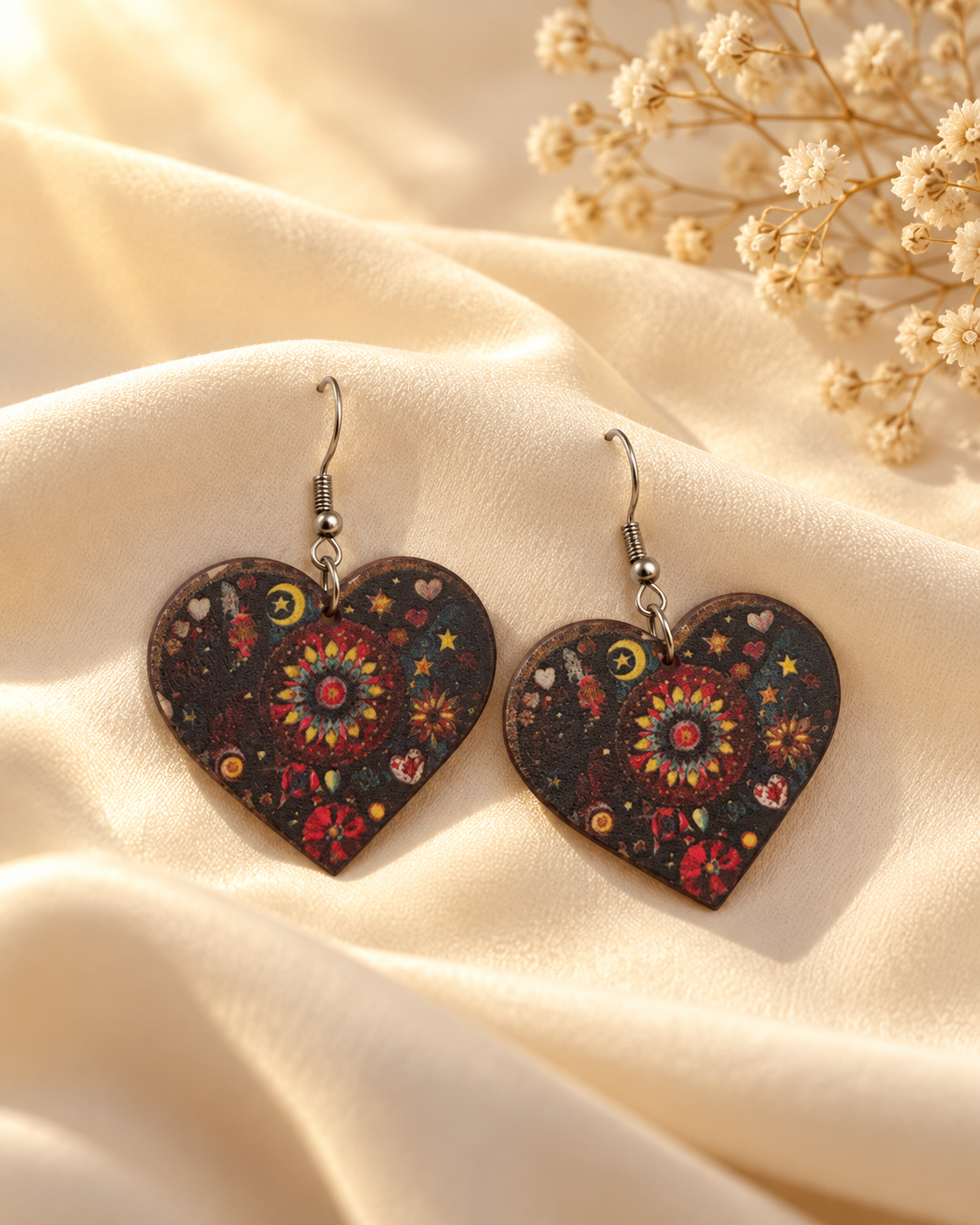 Miraya Printed Heart Drops