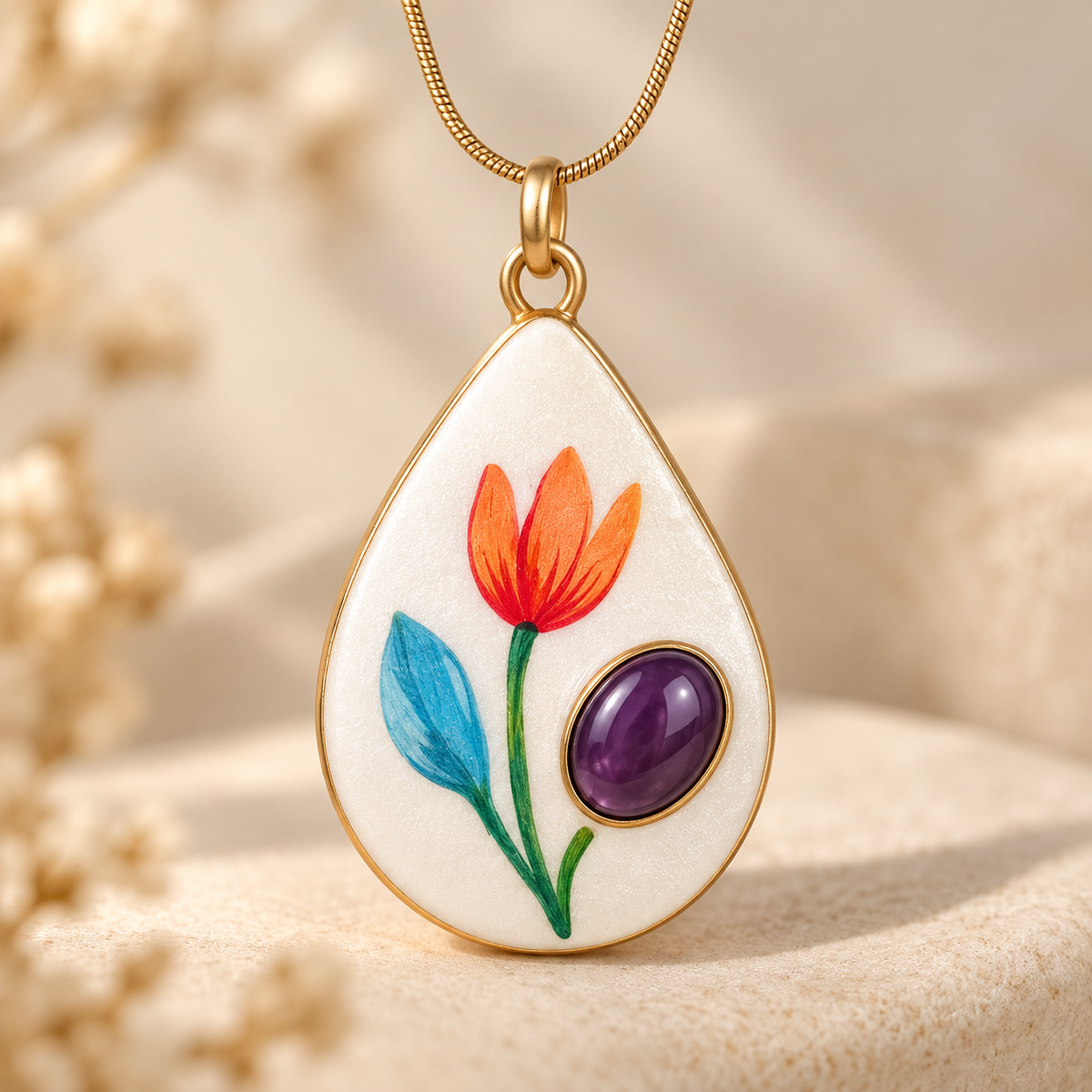 Sia Orange Tulip Pendant
