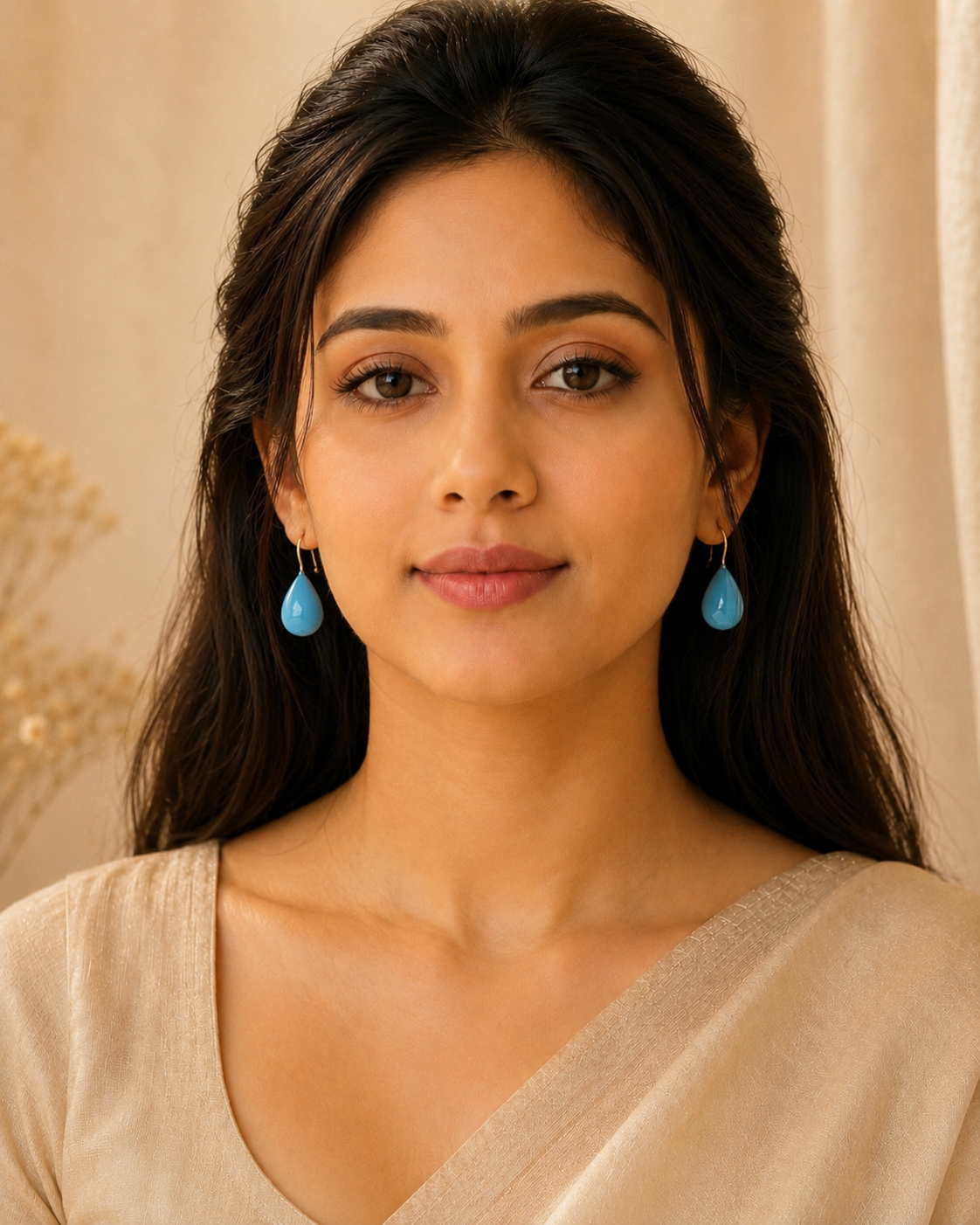 Avni Blue Teardrop Drops