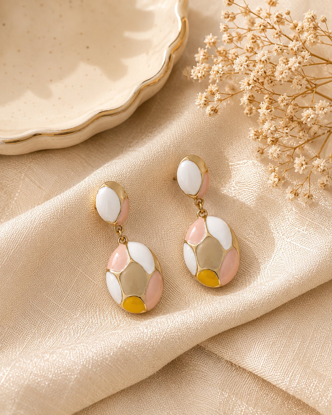 Tara Marbled Oval Drops