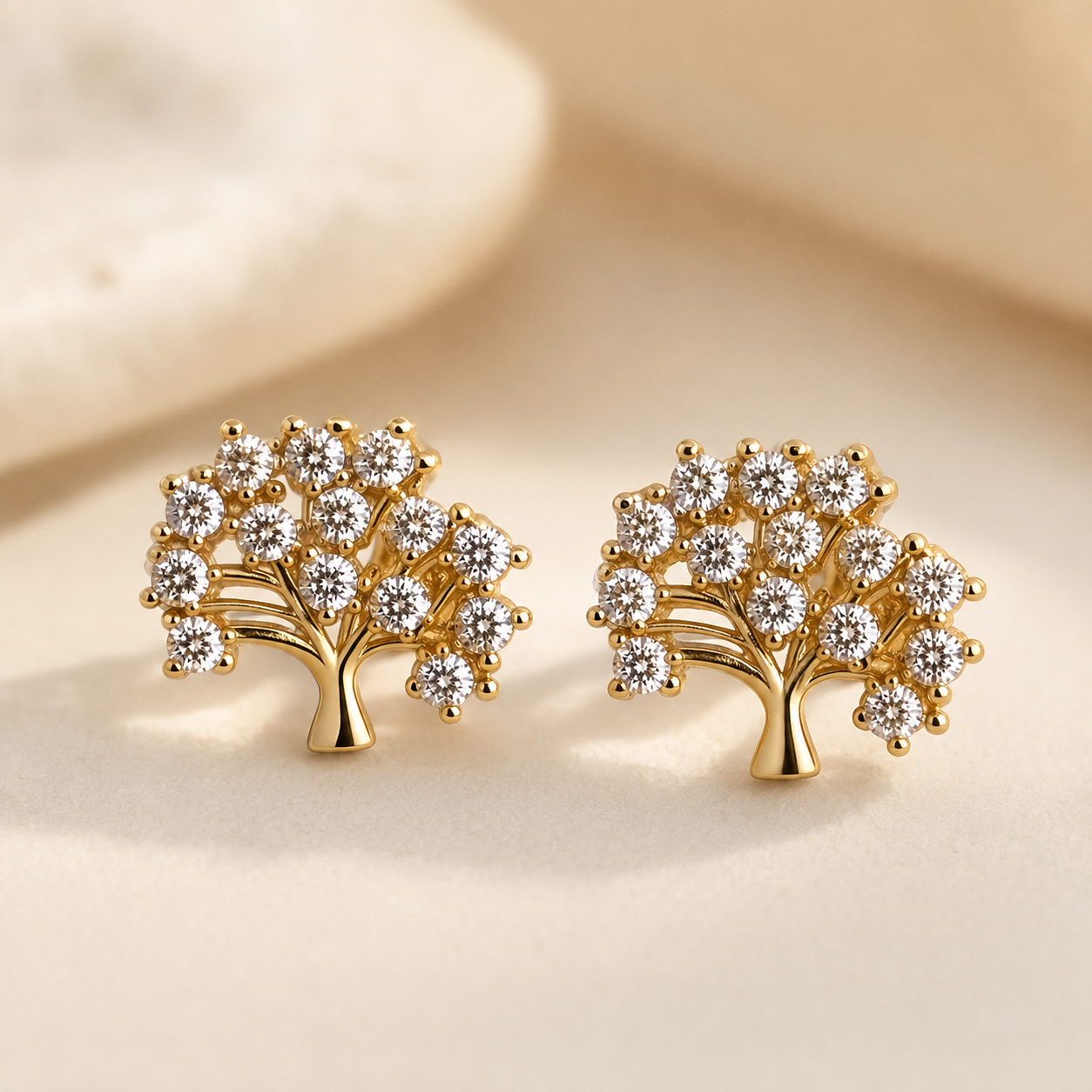 Priya Zircon Tree Studs