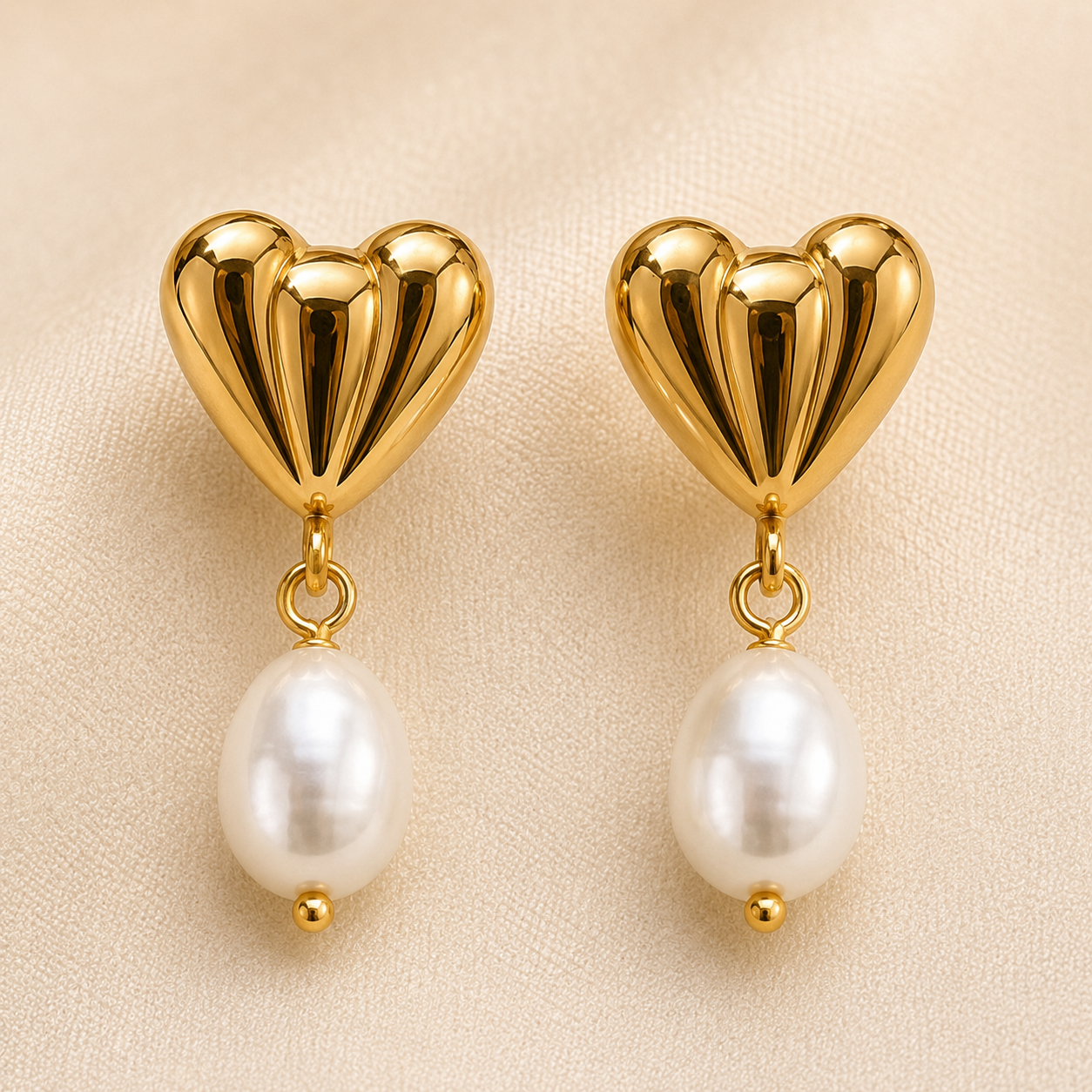 Inaya Heart & Pearl Drops