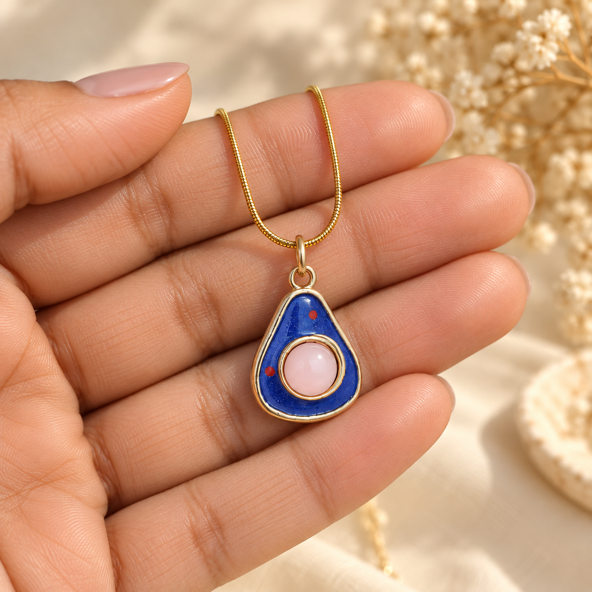 Chloe Blue Teardrop Pendant