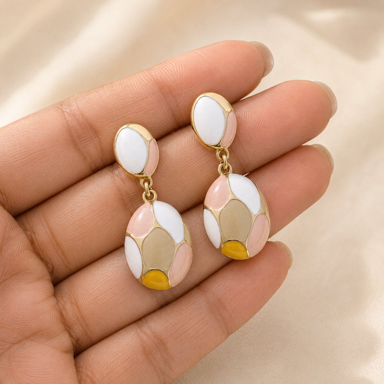 Tara Marbled Oval Drops
