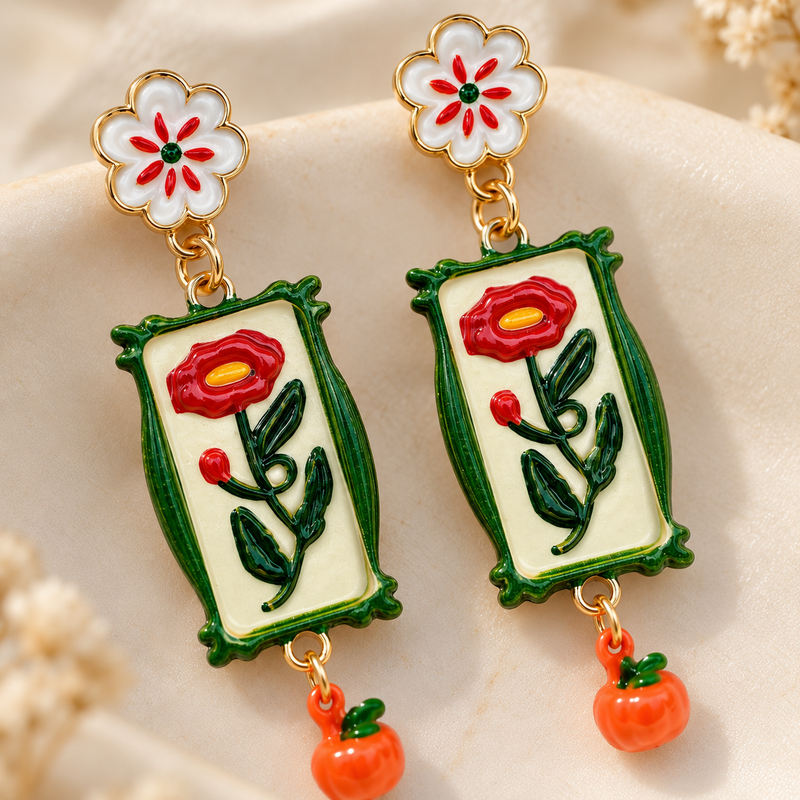 Ritika Floral Frame Drops