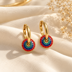 Amelie Rainbow Bloom Hoops