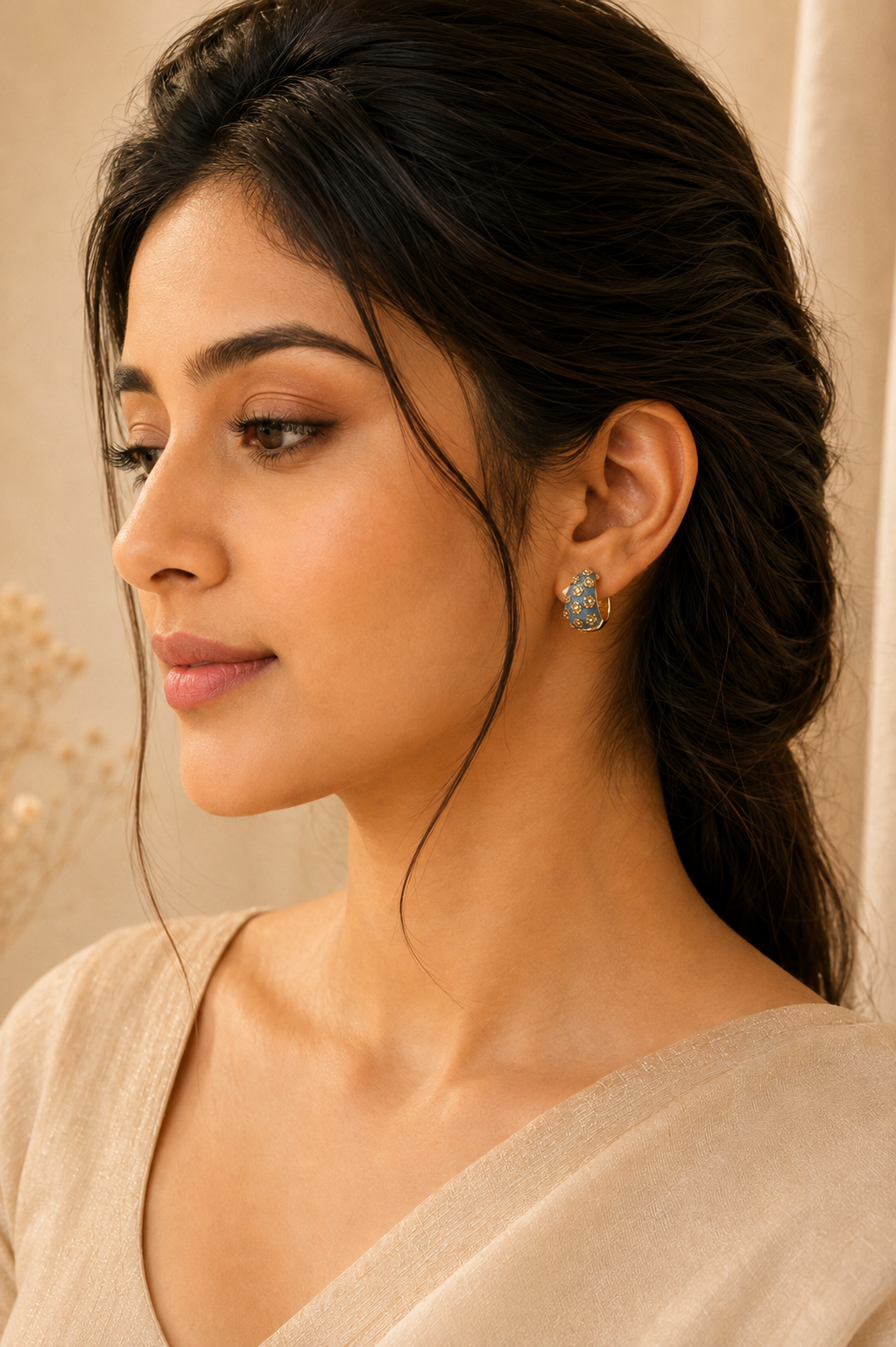 Dua Dotted Enamel Hoops