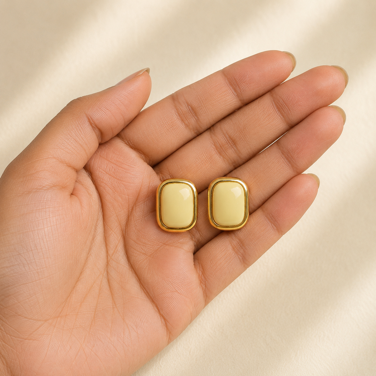 Elowen Enamel Cushion Studs