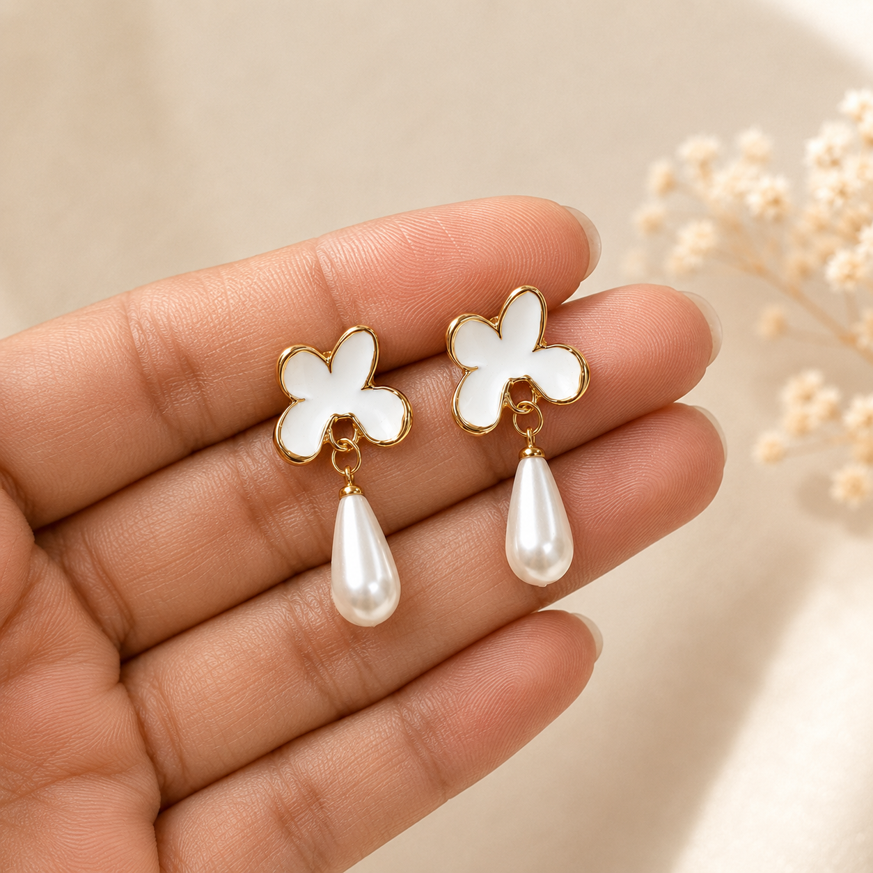 Zara Blossom Pearl Drops