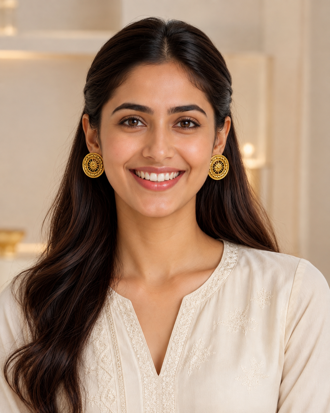 Inaara Golden Sun Studs