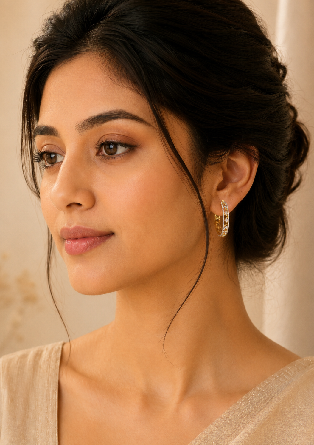 Roshni Crystal Eternity Hoops