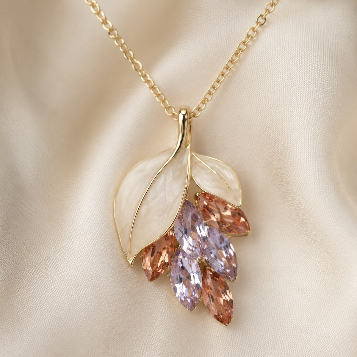 Mahira Gilded Leaf Pendant