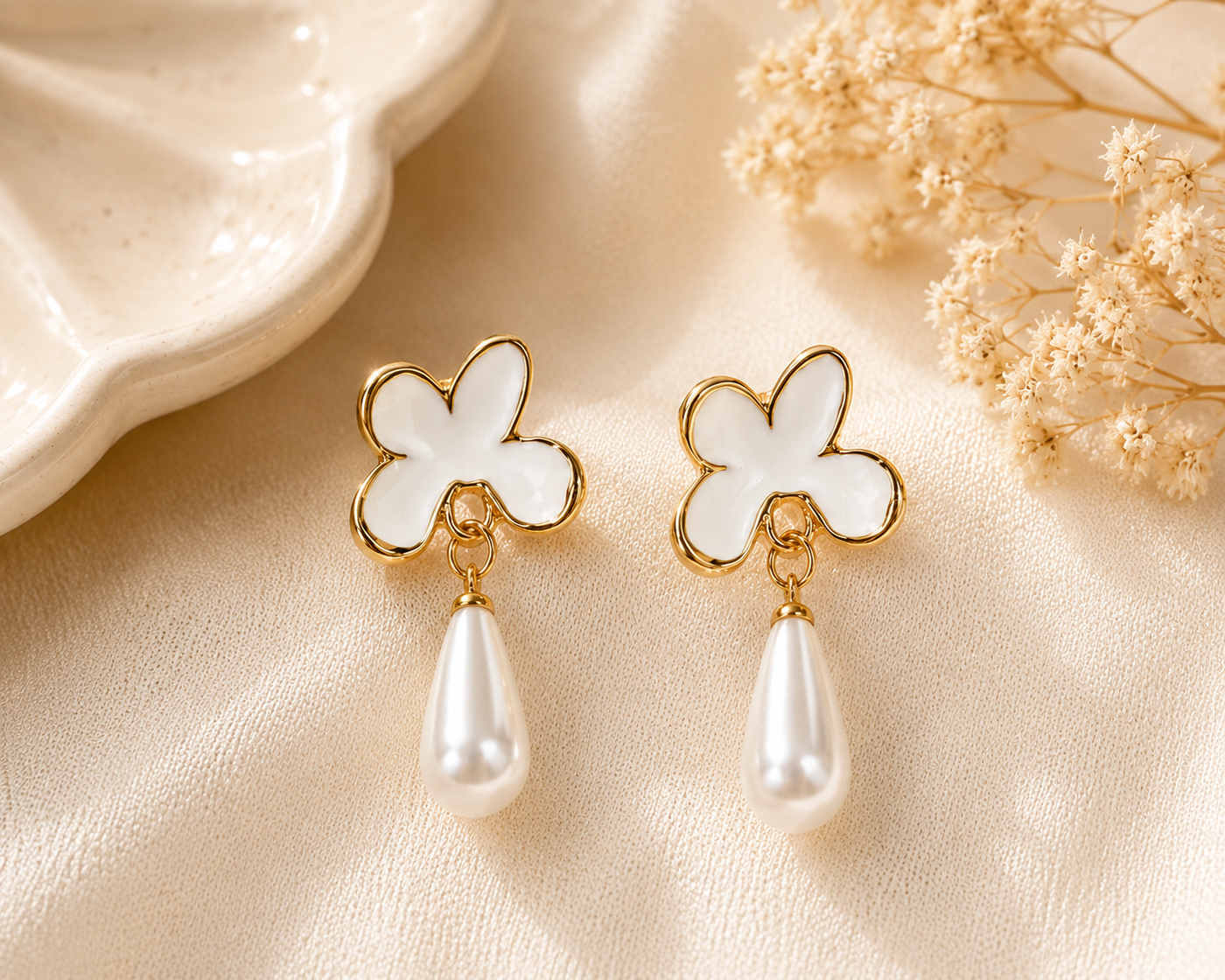 Zara Blossom Pearl Drops