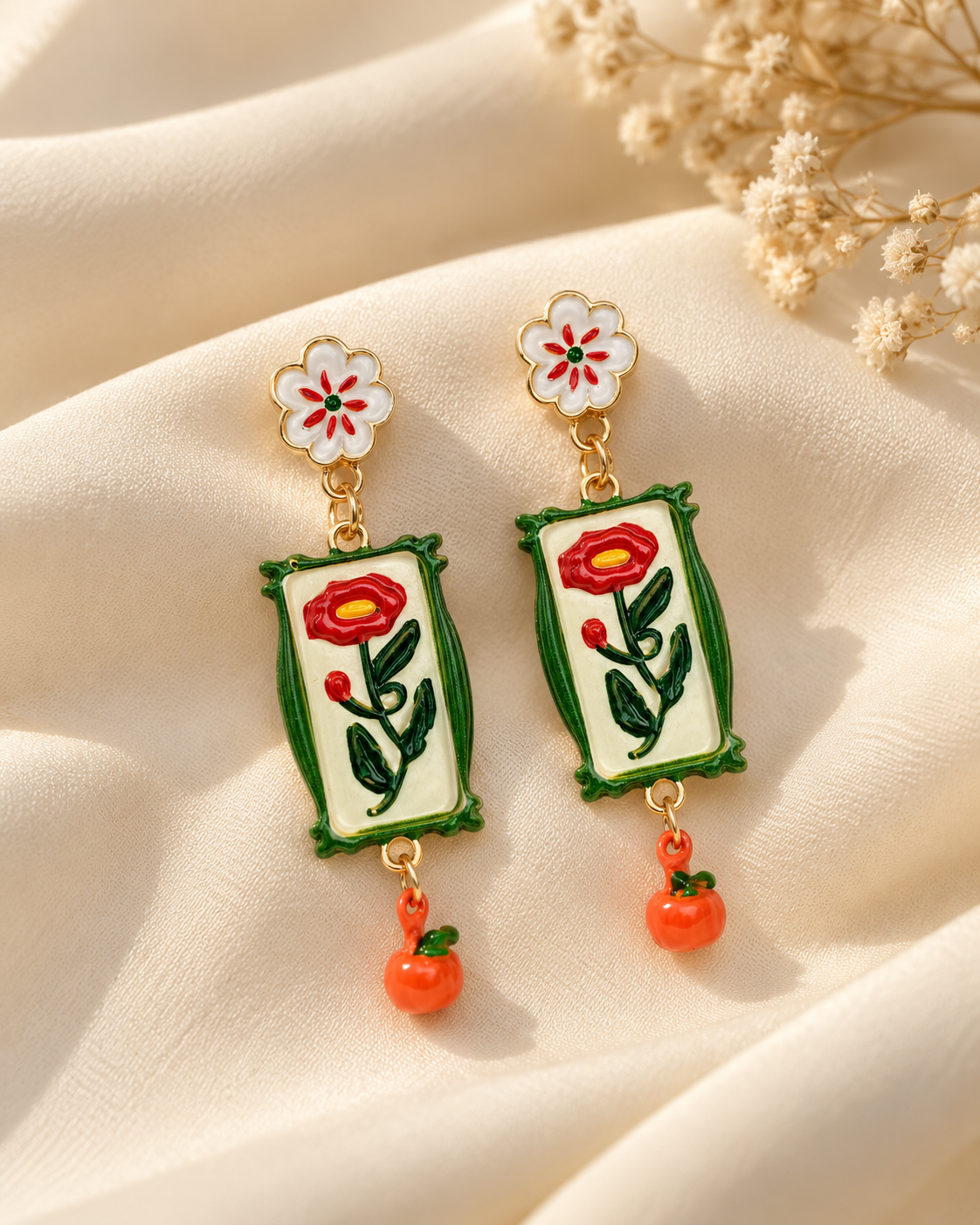 Ritika Floral Frame Drops
