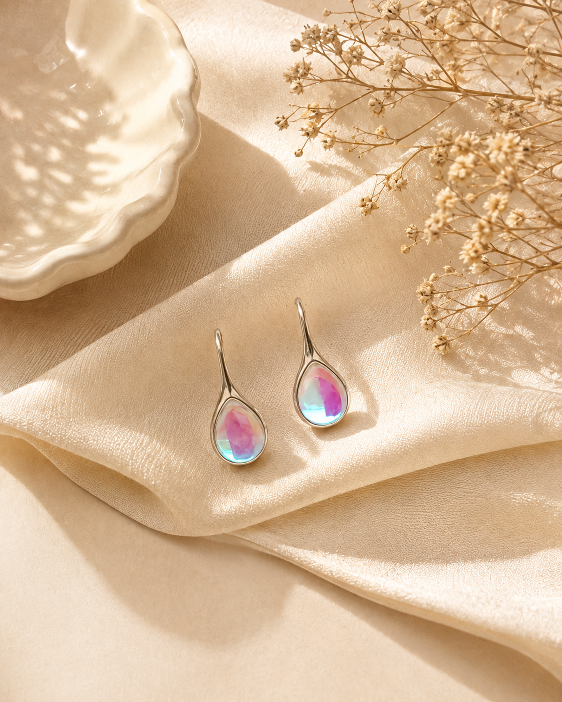 Nima Iridescent Teardrop Drops