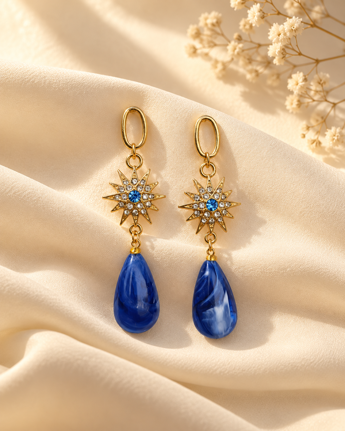 Sarina Blue Starburst Drops