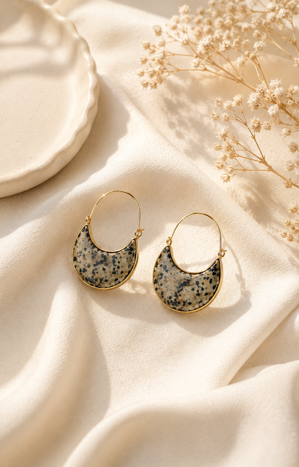 Suri Dalmatian Stone Hoops