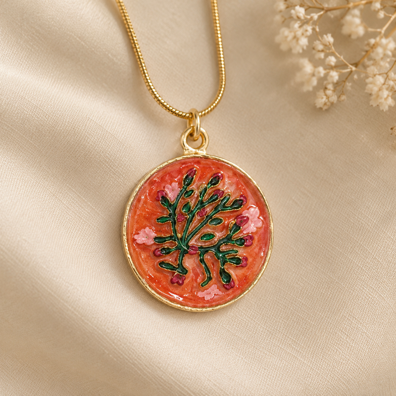 Amoli Orange Botanical Pendant