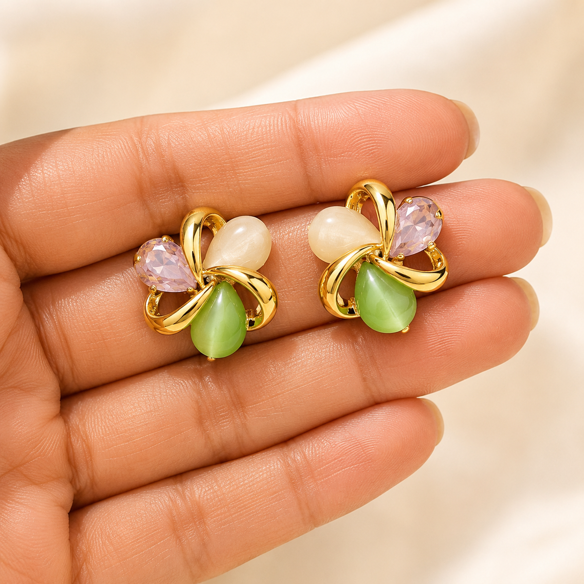 Anika Garden Charm Studs