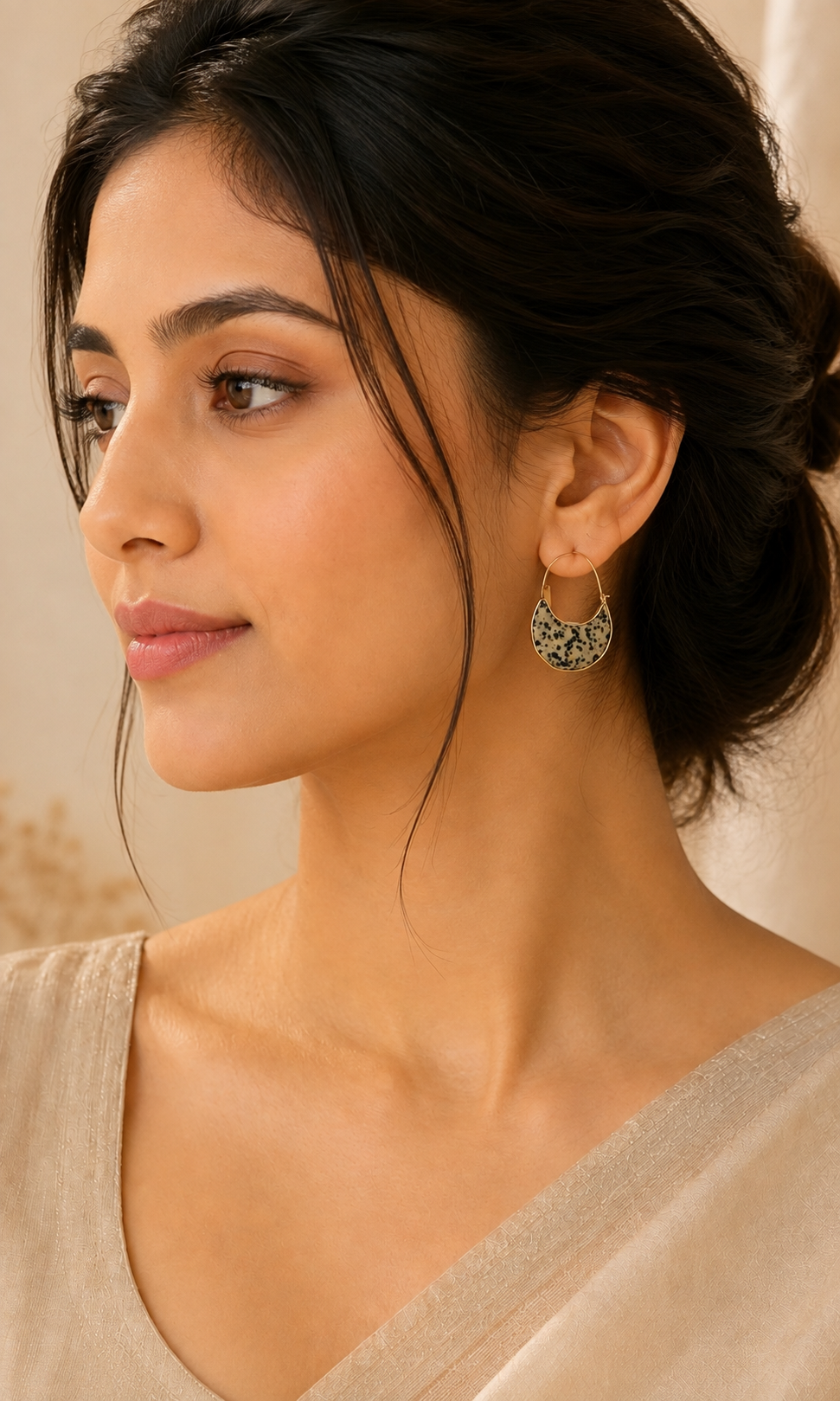 Suri Dalmatian Stone Hoops
