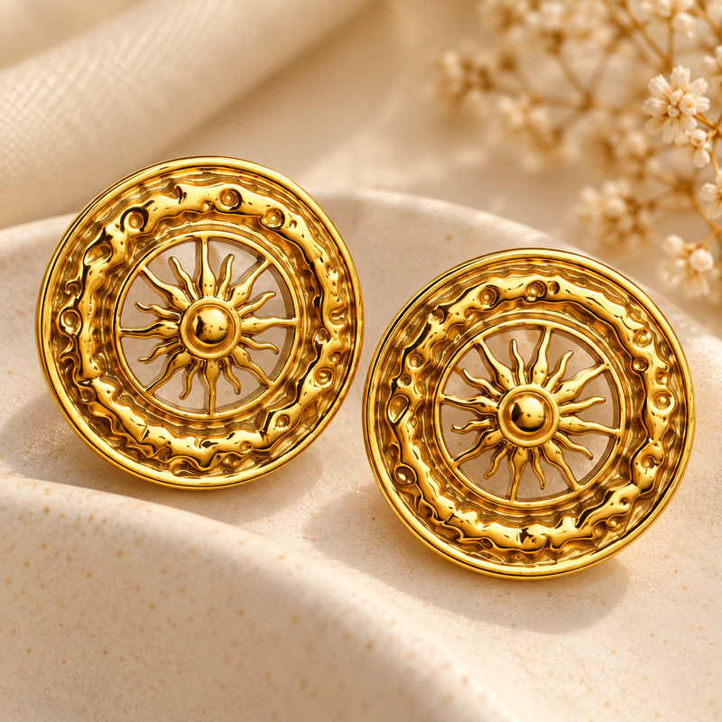 Inaara Golden Sun Studs