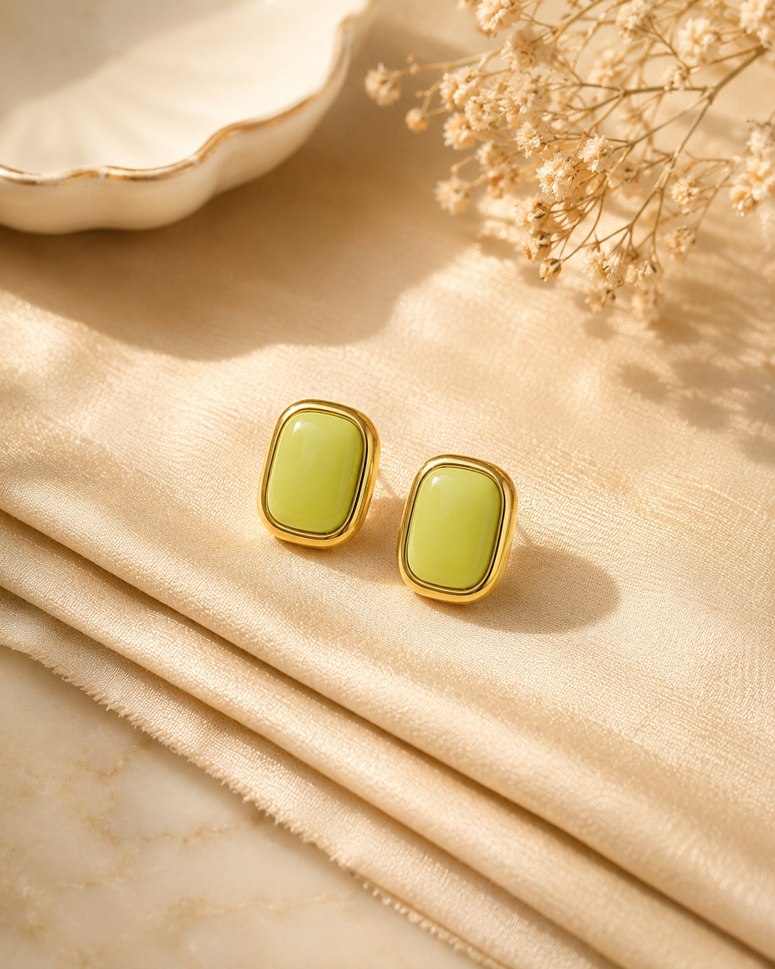 Elowen Enamel Cushion Studs
