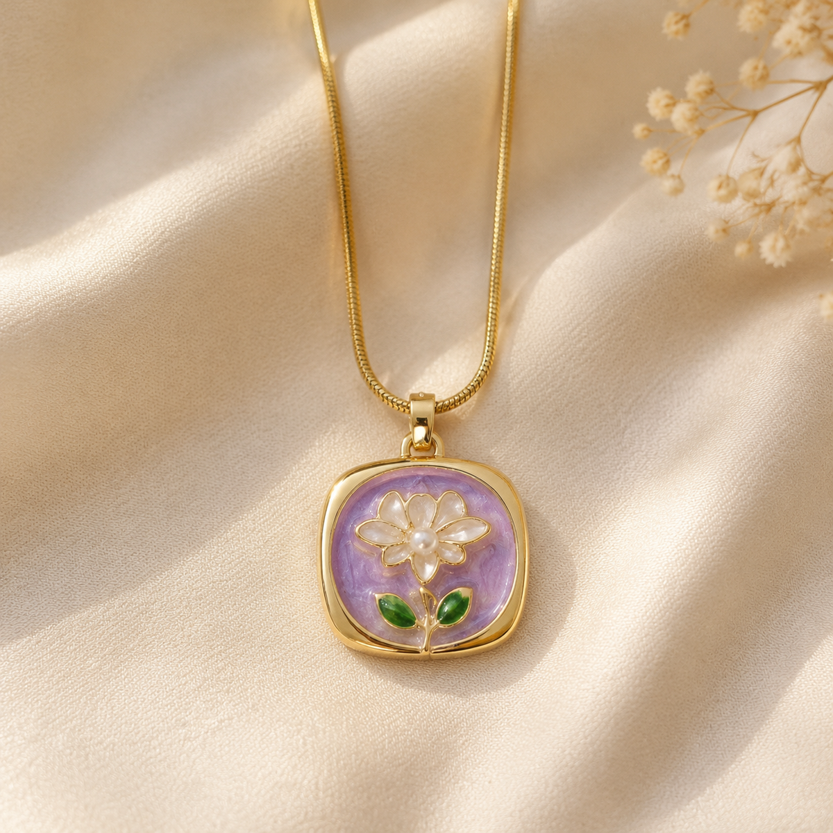 Ahana Violet Bloom Pendant