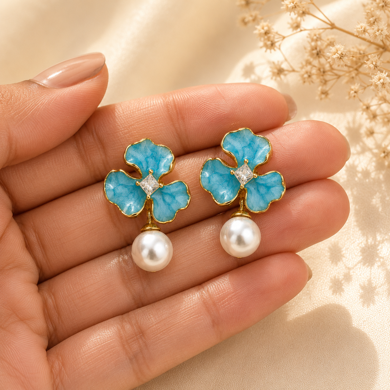 Amaira Flower Pearl Drops
