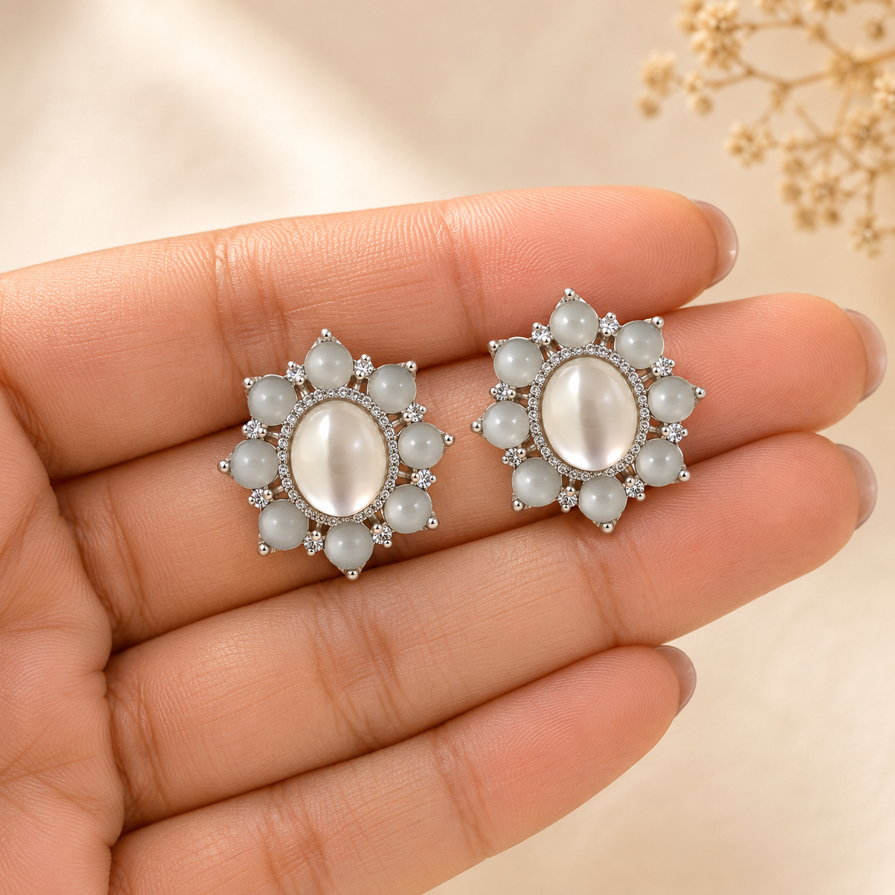 Suhana Opal Bloom Studs