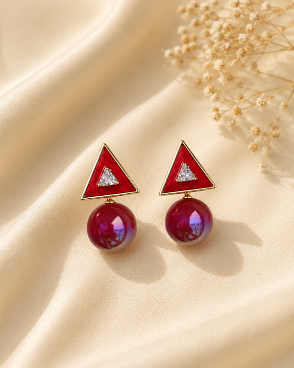 Mira Triangle Bubble Studs