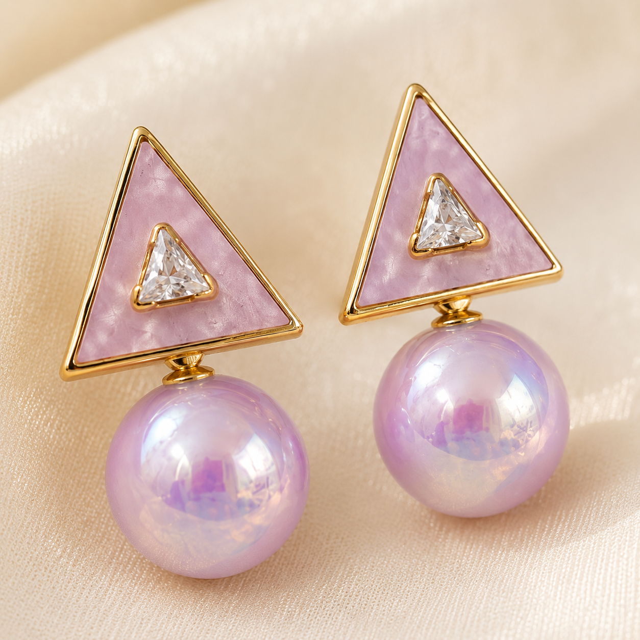 Mira Triangle Bubble Studs