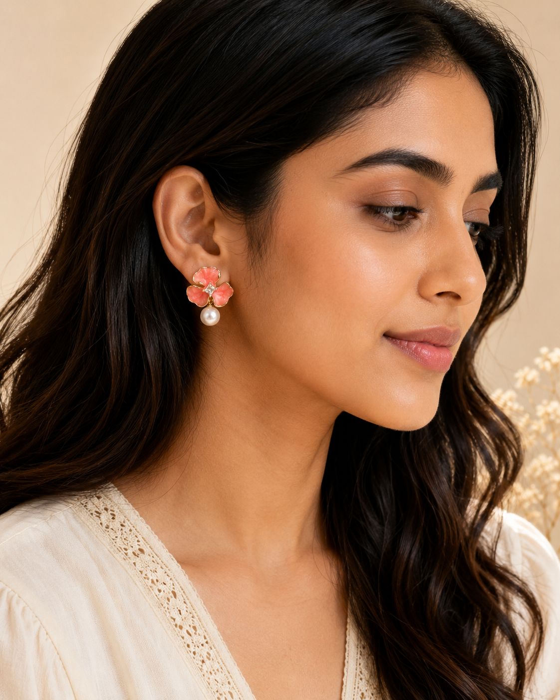Amaira Flower Pearl Drops