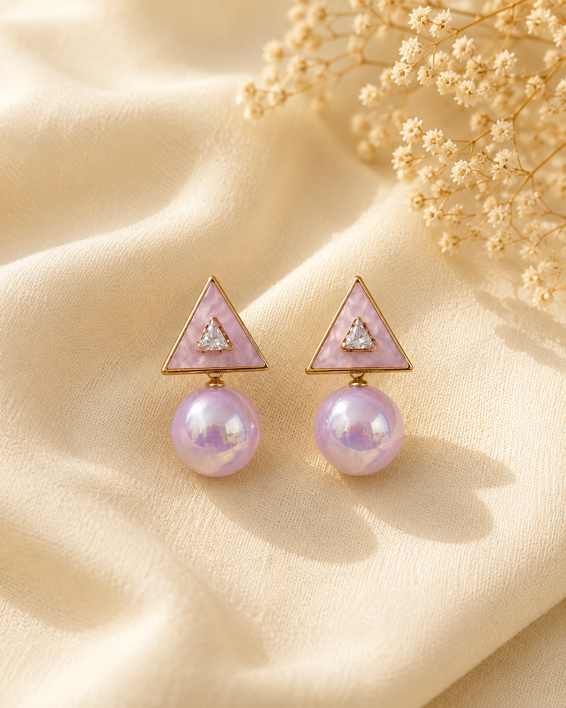Mira Triangle Bubble Studs