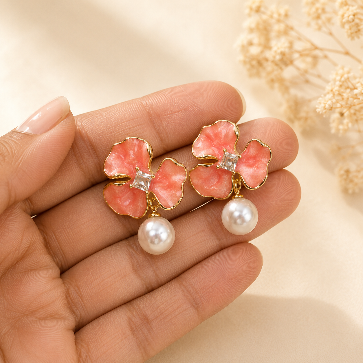 Amaira Flower Pearl Drops