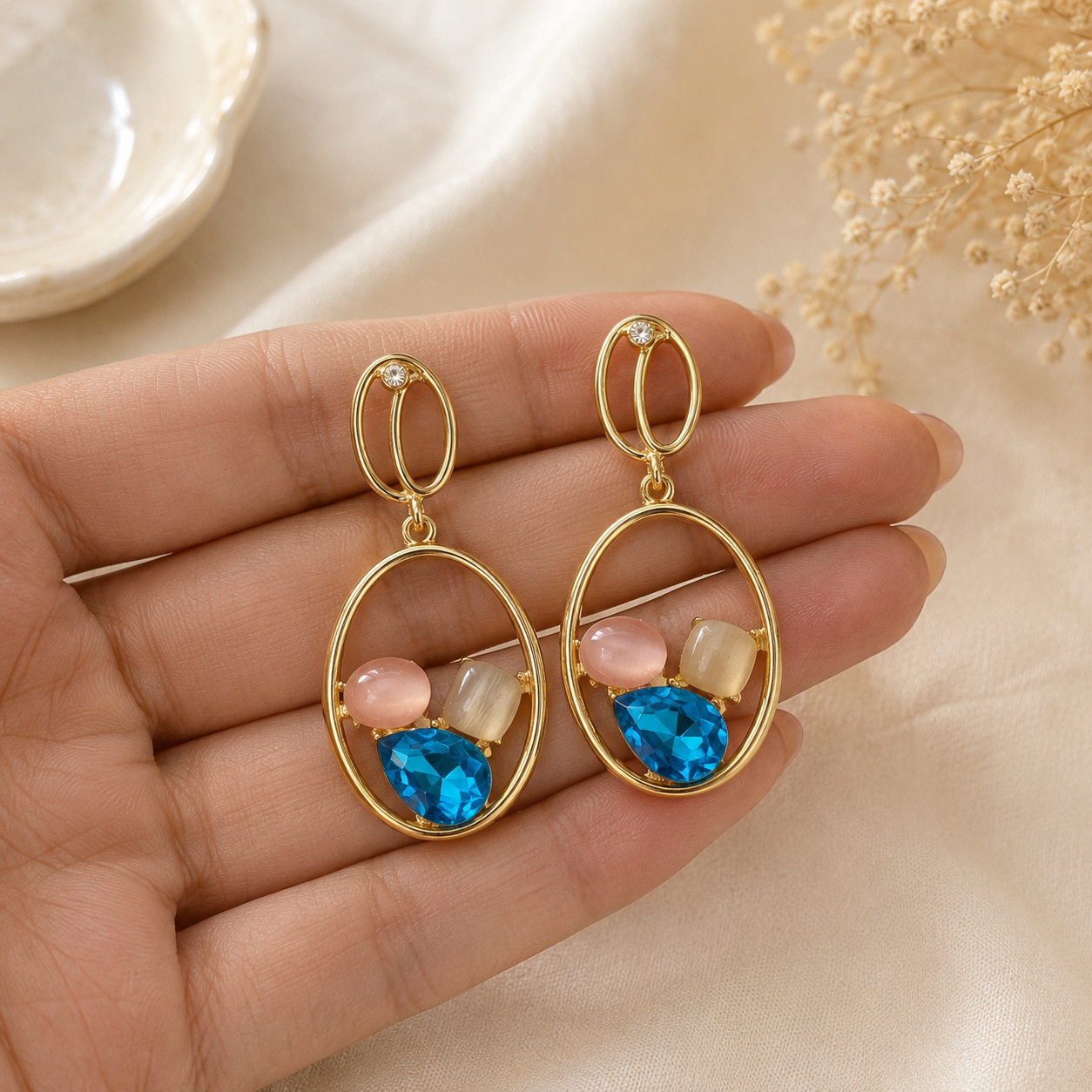 Marisa Oval Cluster Drops
