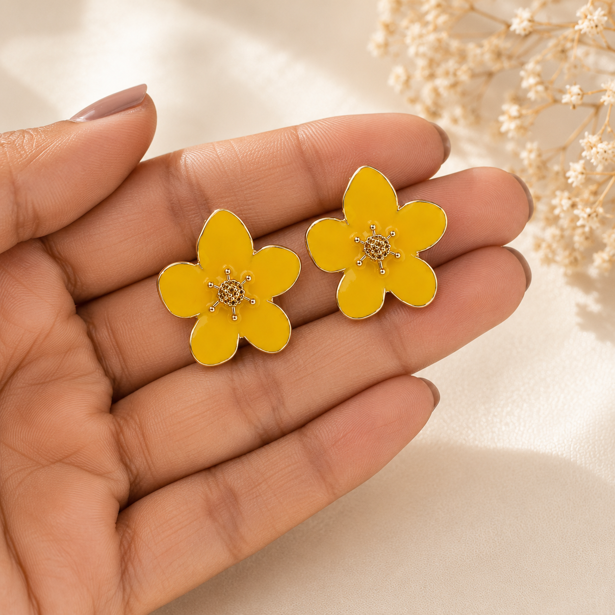 Fleur Enamel Bloom Studs