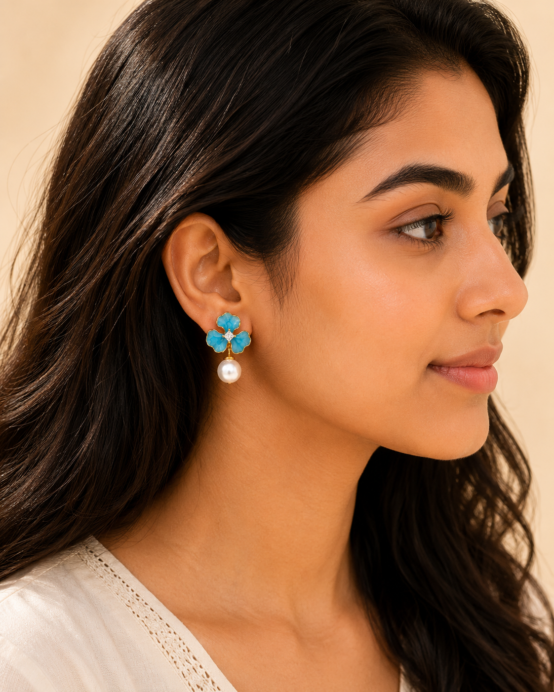 Amaira Flower Pearl Drops