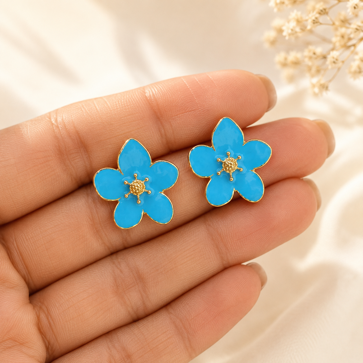 Fleur Enamel Bloom Studs