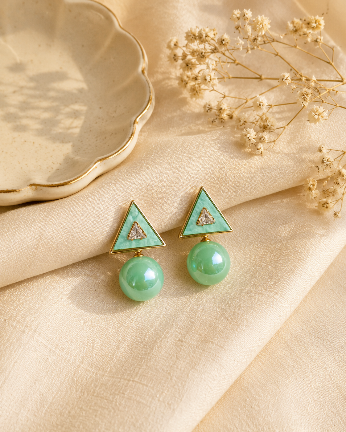 Mira Triangle Bubble Studs