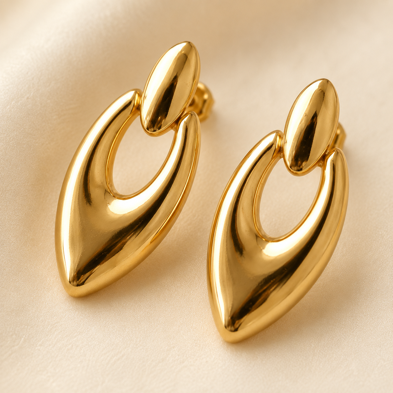 Livia Gold Marquise Drops