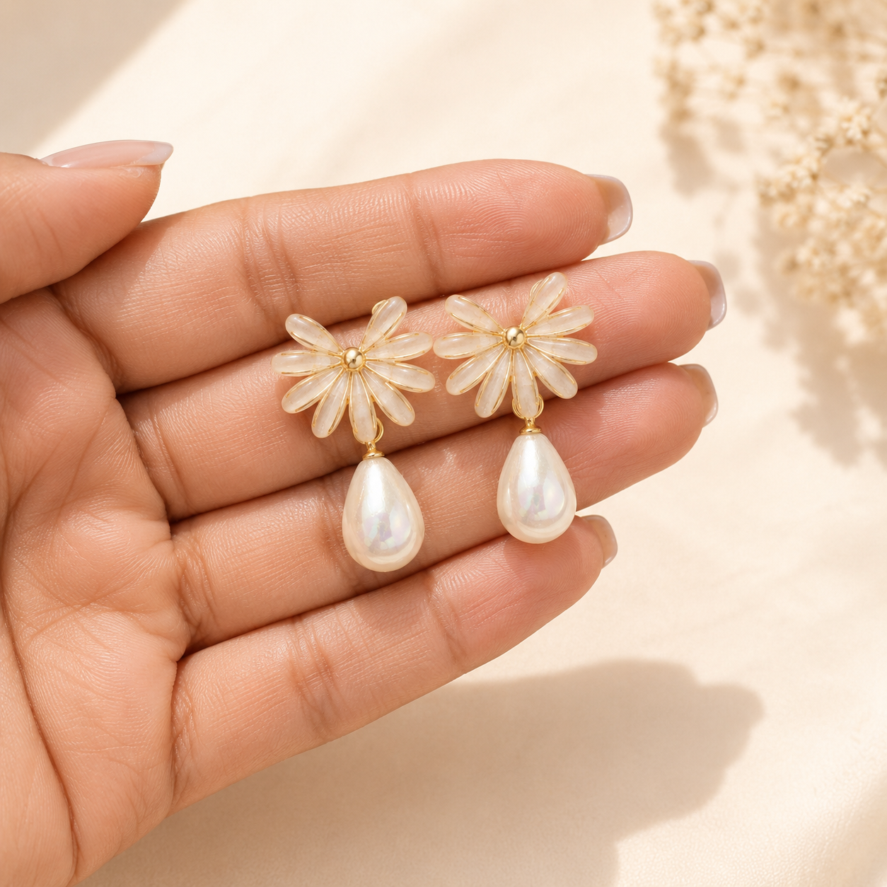 Ivy Bow Pearl Drops