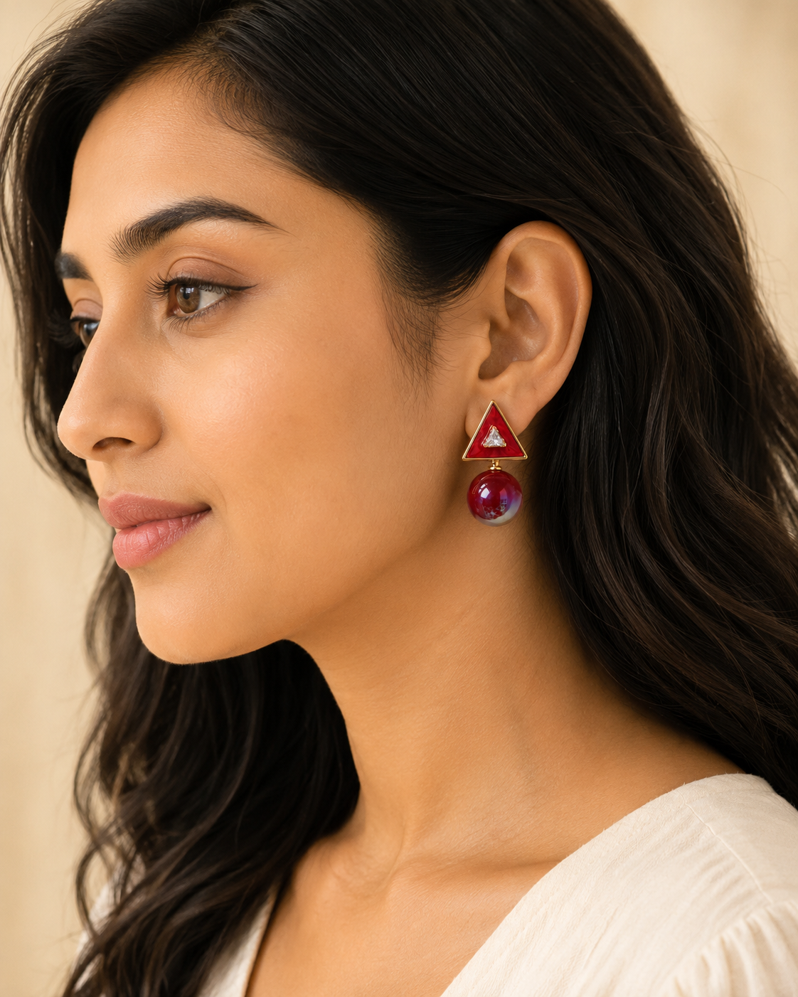 Mira Triangle Bubble Studs