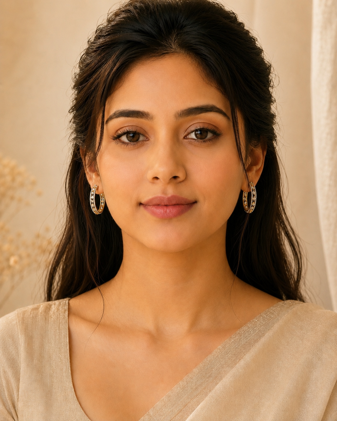 Roshni Crystal Eternity Hoops