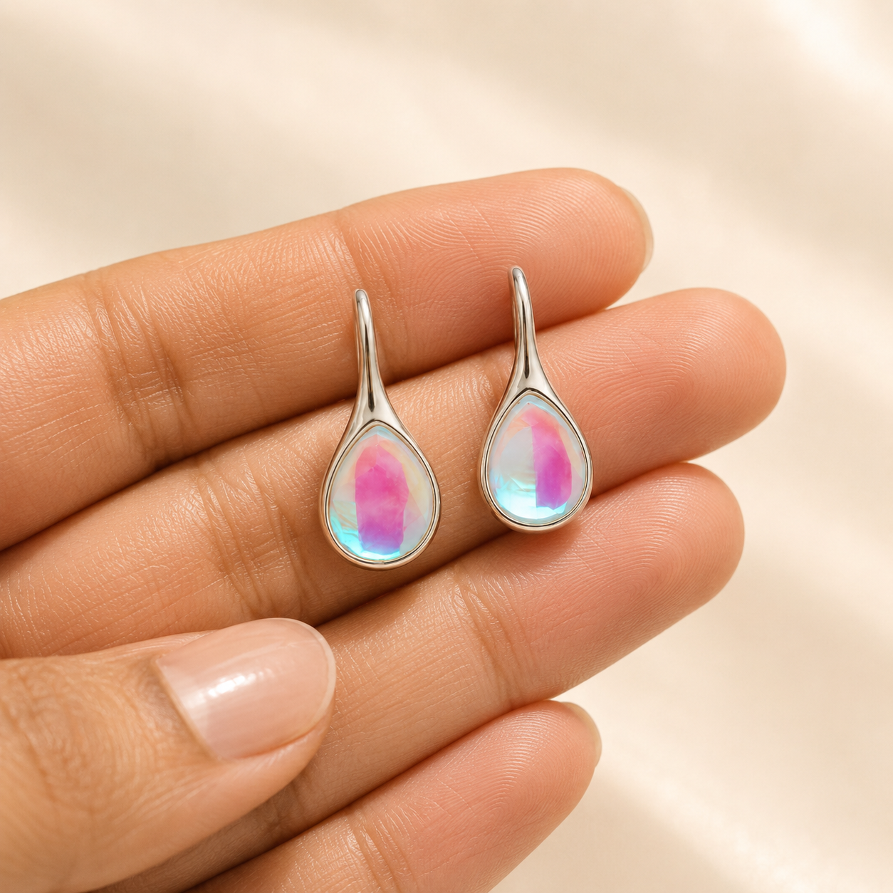 Nima Iridescent Teardrop Drops